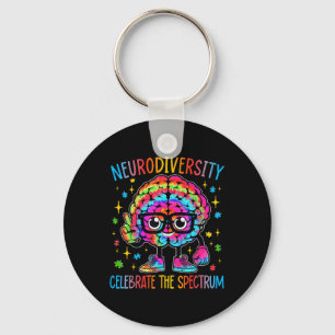 Neurodiversiteit Hersenen Autisme Bewustzijn ADHD Sleutelhanger