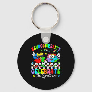 Neurodiversiteit hersenen autisme bewustzijn asd a sleutelhanger