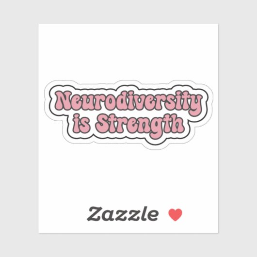 Neurodiversiteit is Kracht Roze Neurodiversiteit Sticker (Vel)