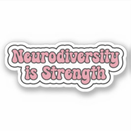 Neurodiversiteit is Kracht Roze Neurodiversiteit Sticker