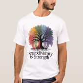Neurodiversiteit is kracht t-shirt (Voorkant)