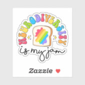 Neurodiversiteit is mijn Jam Autisme Awareness ADH Sticker (Vel)