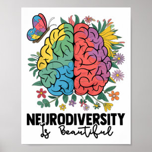 Neurodiversiteit is prachtig snelheid ADHD Autisme Poster