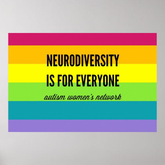 Neurodiversiteit is voor iedereen Poster (regenboo (Voorkant)