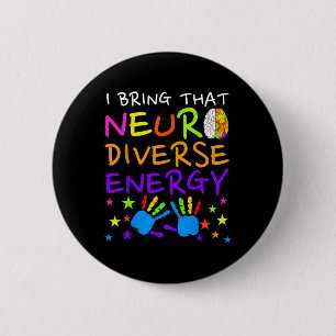 Neurodiversiteit Kinder Jongens Autisme Bewustzijn Ronde Button 5,7 Cm