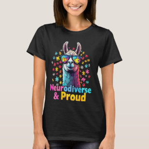 Neurodiversiteit Lama Autisme Bewustzijnsmaand T-shirt
