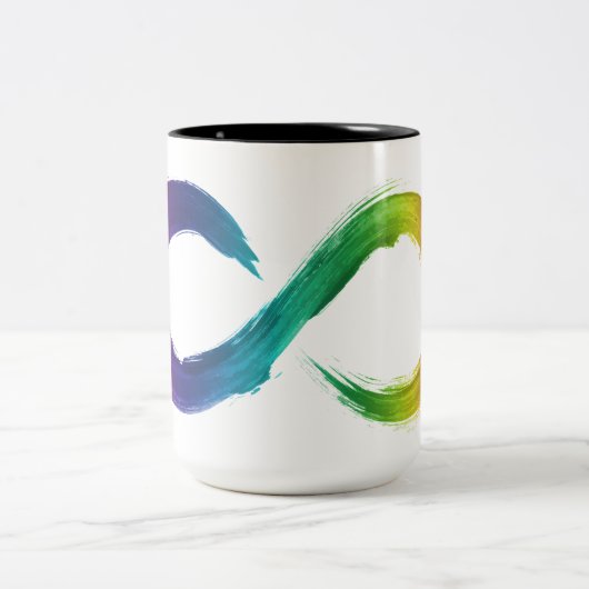 Neurodiversiteit Rainbow-Mok Tweekleurige Koffiemok (Center)