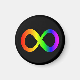 Neurodiversiteit Regenboog Oneindigheidssymbool Au Magneet