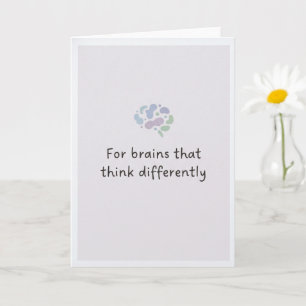 Neurodiversiteit trots hersenen inspirerende groet kaart