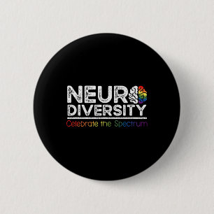 Neurodiversiteit vieren geestelijke gezondheid ADH Ronde Button 5,7 Cm