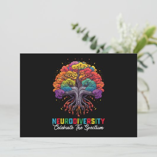 Neurodiversiteit vieren het spectrum autisme kaart (Staand voorkant)