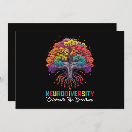 Neurodiversiteit vieren het spectrum autisme kaart (Voorkant / Achterkant)