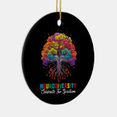 Neurodiversiteit vieren het spectrum autisme keramisch ornament (Rechts)