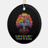 Neurodiversiteit vieren het spectrum autisme keramisch ornament (Links)