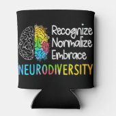 Neurodiversiteit, vieren het spectrum. De hersenen Blikjeskoeler (Achterkant)