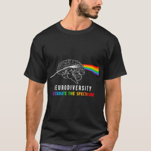 Neurodiversiteit, vieren het spectrum. De hersenen T-shirt