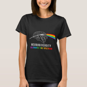Neurodiversiteit, vieren het spectrum. De hersenen T-shirt