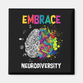 Neurodiversiteit vieren het spectrum - hersenautis magneet (Voorkant)