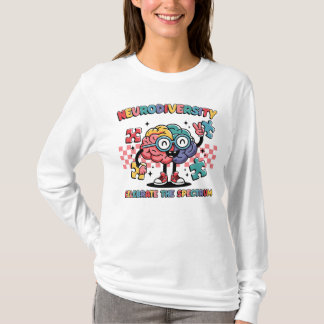 Neurodiversiteit viert de Spectrum Brain Puzzle T-shirt
