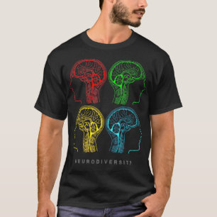 Neurodiversiteit voor ADHD en autisme Brain Graphi T-shirt