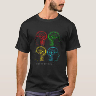 Neurodiversiteit voor ADHD en autisme Brain Graphi T-shirt