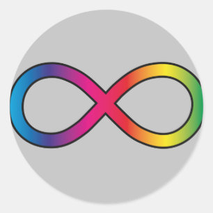 Neurodiversiteitsineindigheid Ronde Sticker