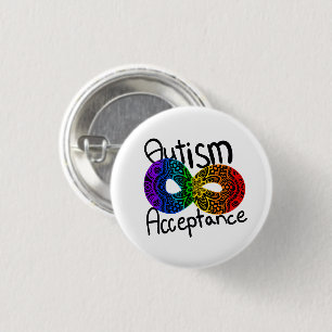 Neurodiversity Autism Acceptation Rainbow Button