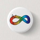 Neurodiversity Autism Acceptation Rainbow Button (Voorkant)