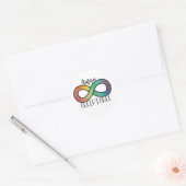 Neurodiversity Autism Acceptation Rainbow Button Ronde Sticker (Envelop)