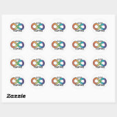 Neurodiversity Autism Acceptation Rainbow Button Ronde Sticker (Vel)