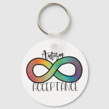 Neurodiversity Autism Acceptation Rainbow Button