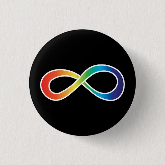 Neurodiversity Autism Awareness Acceptatie Rainbow Ronde Button 3,2 Cm (Voorkant)