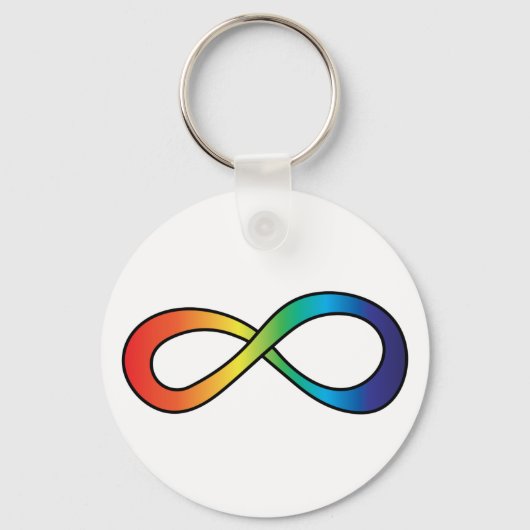 Neurodiversity Autism Awareness Acceptatie Rainbow Sleutelhanger (Voorkant)