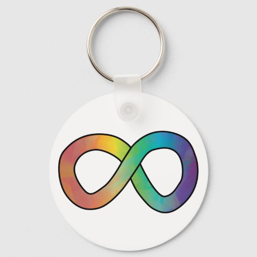 Neurodiversity Autism Awareness Acceptatie Rainbow Sleutelhanger (Voorkant)