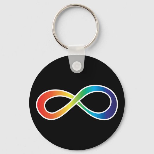 Neurodiversity Autism Awareness Acceptatie Rainbow Sleutelhanger (Voorkant)