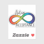 Neurodiversity Autism Awareness Acceptatie Rainbow Sticker (Vel)