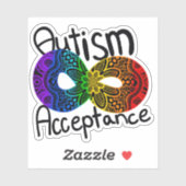 Neurodiversity Autism Awareness Acceptatie Rainbow Sticker (Vel)