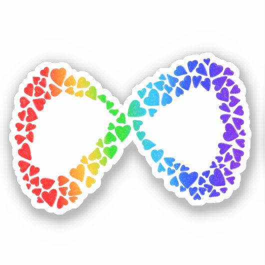 Neurodiversity Autism Awareness Acceptatie Rainbow Sticker (Voorkant)
