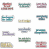 Neurodiversity Awareness Sticker Pack (Voorkant)