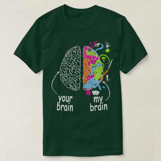 Neurodiversity brain Gift idea of Dyslexia ADHD A T-shirt (Design voorkant)