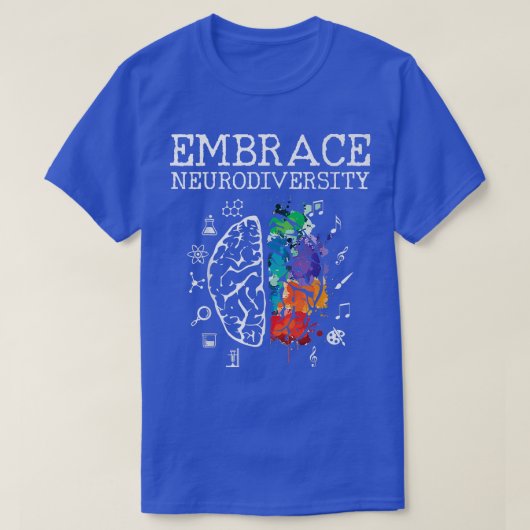 Neurodiversity Embrace ADHD Autism ASD Premium T-shirt (Design voorkant)