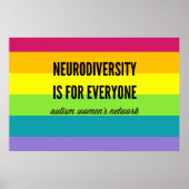 Neurodiversity est pour tous Poster (arc-en-ciel) (Devant)