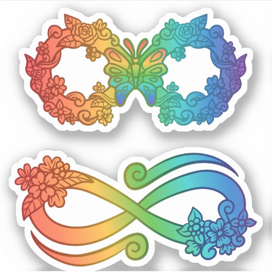 Neurodiversity Infinity Symbol Sticker (Voorkant)