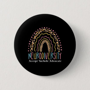 Neurodiversity Rainbow Accepteren Advocate Love Au Ronde Button 5,7 Cm