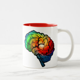 #neurodiversity Rainbow Brain Unicorn Coffee Mok