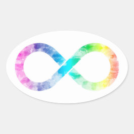 Neurodiversity Rainbow Waterverf Infinity Sticker