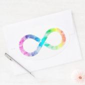 Neurodiversity Rainbow Waterverf Infinity Sticker (Envelop)