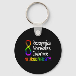 Neurodiversity Shirt Autisme Spectrum ASS Rainbow  Sleutelhanger