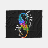 Neurodiversity Symbol Rainbow Infinity Autisme Mam Fleece Deken (Voorkant (Horizontaal))