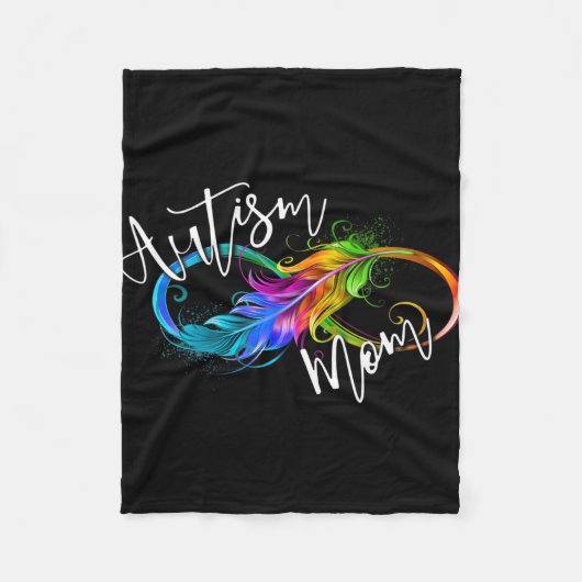 Neurodiversity Symbol Rainbow Infinity Autisme Mam Fleece Deken (Voorkant)